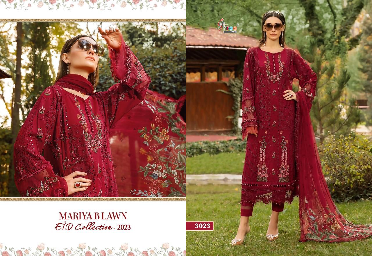 Shree Mariya B Lawn Eid Collection 2023 Pakistani Suits Catalog